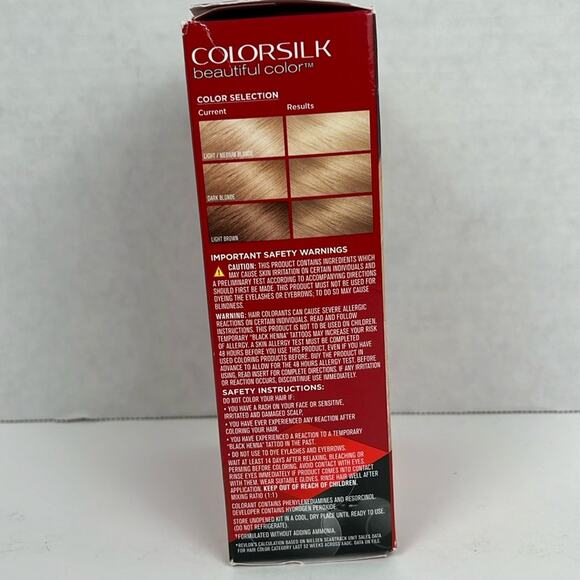 Revlon Colorsilk Hair Color Permanent 81 Light Blonde Ammonia Free Keratin - Picture 5 of 7